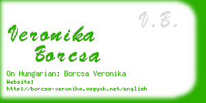 veronika borcsa business card